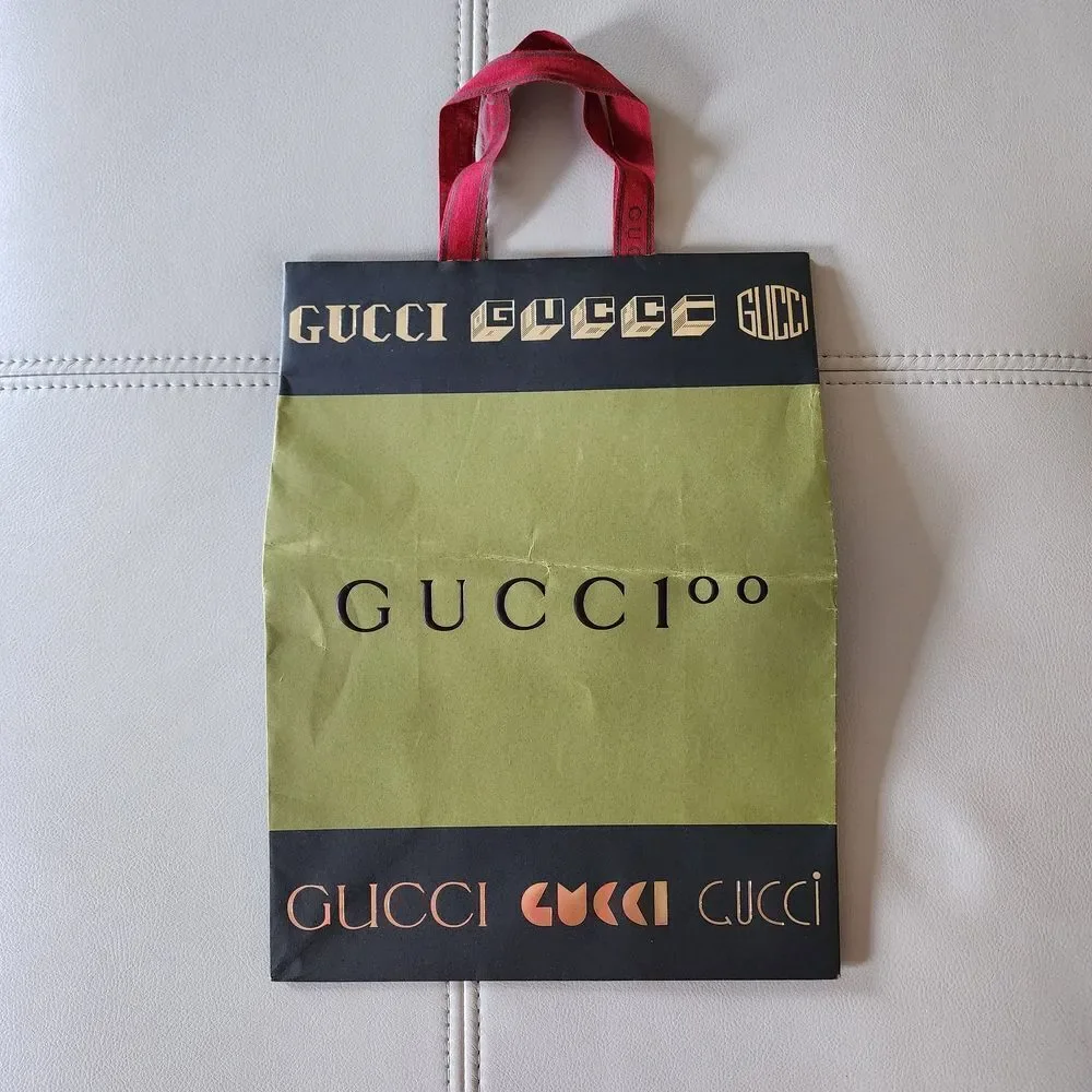 Gucci Green and Black Gift Bags